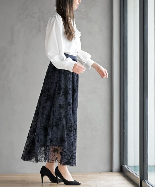 rps（アールピーエス）の「フロッキーチュールスカート（スカート・レディース・ネイビー/アイボリー・フリー）」の15枚目の写真