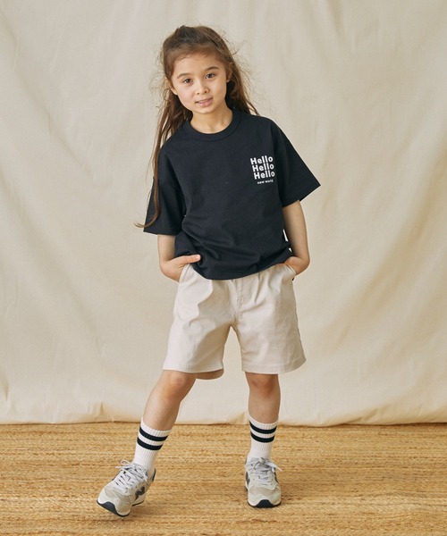 FOV(フォブ)の「FOV/フォブ Hello Tシャツ(Tシャツ/カットソー・キッズ・ホワイト/ブラック/サックスブルー・XL/L/M/S)」の8枚目の写真