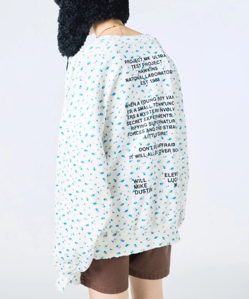 Little sunny bite（リトルサニーバイト）の「littlesunnybite/リトルサニーバイト/stranger floral sweat top（スウェット・レディース・ブルー/ホワイト/ピンク・M/S）」の13枚目の写真