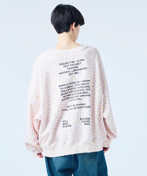 Little sunny bite（リトルサニーバイト）の「littlesunnybite/リトルサニーバイト/stranger floral sweat top（スウェット・レディース・ブルー/ホワイト/ピンク・M/S）」の7枚目の写真