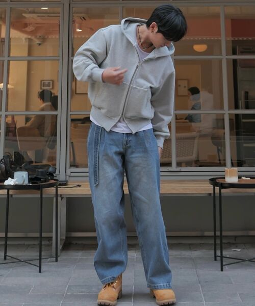 DECET(デケト)の「Belted Barrel Wide Leg Jeans DCPT072Blue(デニムパンツ・メンズ・その他・26/28/30/32/34)」の12枚目の写真