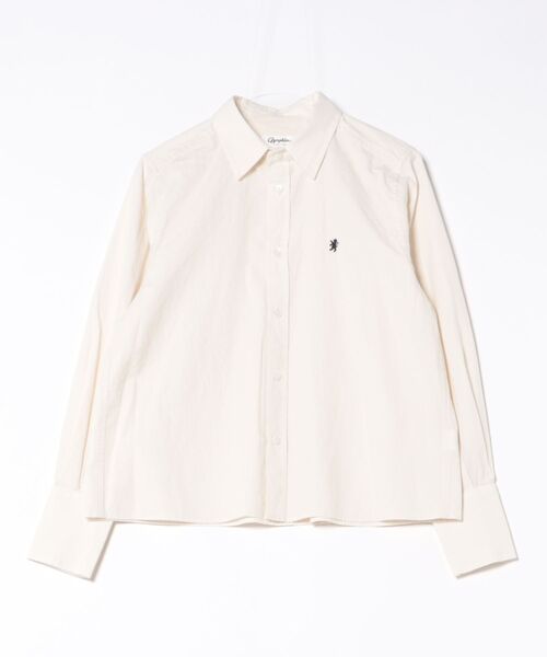 GYMPHLEX（ジムフレックス）の「Gymphlex | ブロード シャツアウター L/S（シャツ/ブラウス・レディース・サックスブルー/アイボリー・14）」の2枚目の写真