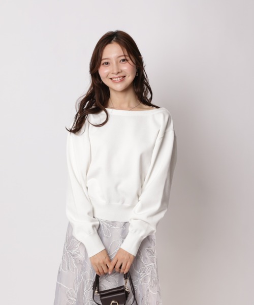 Apuweiser-riche（アプワイザーリッシェ）の「前後２ＷＡＹペールトーンニット（ニット/セーター・レディース・レッド/ネイビー・2）」の12枚目の写真