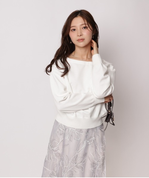 Apuweiser-riche（アプワイザーリッシェ）の「前後２ＷＡＹペールトーンニット（ニット/セーター・レディース・レッド/ネイビー・2）」の13枚目の写真