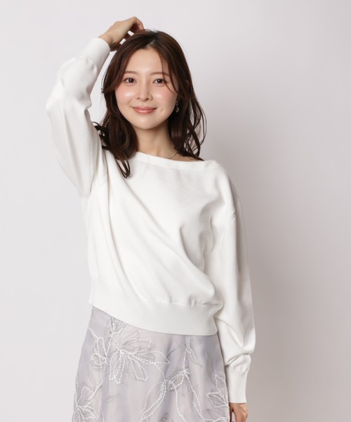 Apuweiser-riche（アプワイザーリッシェ）の「前後２ＷＡＹペールトーンニット（ニット/セーター・レディース・レッド/ネイビー・2）」の14枚目の写真