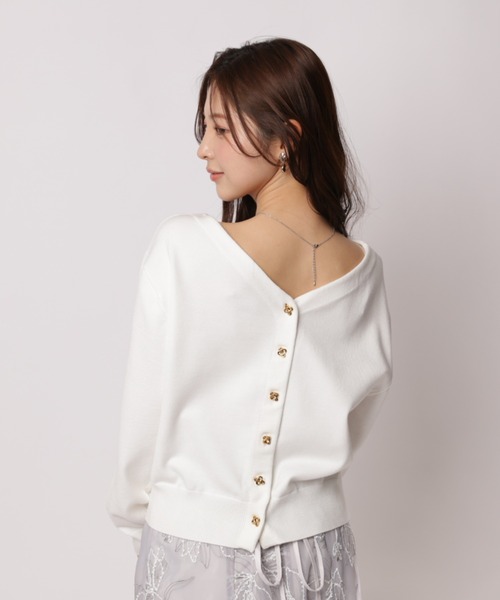 Apuweiser-riche（アプワイザーリッシェ）の「前後２ＷＡＹペールトーンニット（ニット/セーター・レディース・レッド/ネイビー・2）」の3枚目の写真