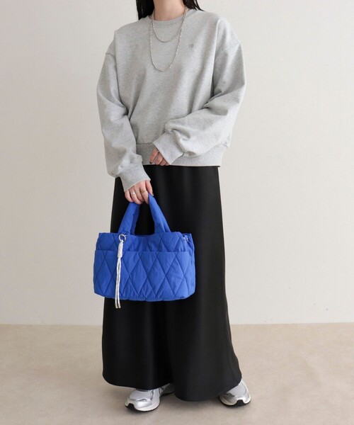 fredy emue（フレディエミュ）の「キルティング3ROOMトートバッグ（ショルダーバッグ・レディース・アイボリー/シルバー/チャコールグレー/ブルー/ブラック・FREE）」の7枚目の写真