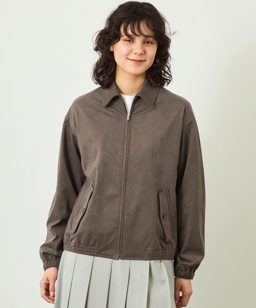MACKINTOSH PHILOSOPHY（ﾏｯｷﾝﾄｯｼｭ ﾌｨﾛｿﾌｨｰ）の「GREY LABEL Faux Suede ブルゾン（ブルゾン・レディース・ブラウン系その他4/ベージュ系その他4・2/6）」の2枚目の写真