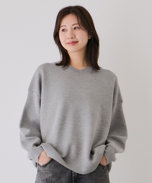 Jayro(ジャイロ)の「ラメスウェットライクニットプルオーバー(ニット/セーター・レディース・ピンク/ブラック系その他/グレー・FREE)」の10枚目の写真