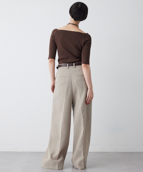 THE PAUSE（ザ ポーズ）の「【THE PAUSE】オフショルハーフスリーブプルオーバー（ニット/セーター・レディース・ブラウン/チャコールグレー/ブラック・FREE）」の19枚目の写真