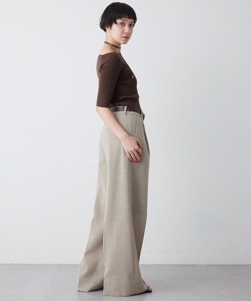 THE PAUSE（ザ ポーズ）の「【THE PAUSE】オフショルハーフスリーブプルオーバー（ニット/セーター・レディース・ブラウン/チャコールグレー/ブラック・FREE）」の20枚目の写真