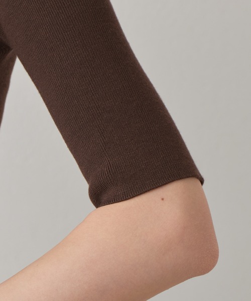 THE PAUSE（ザ ポーズ）の「【THE PAUSE】オフショルハーフスリーブプルオーバー（ニット/セーター・レディース・ブラウン/チャコールグレー/ブラック・FREE）」の8枚目の写真