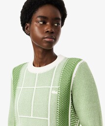 LACOSTE（ラコステ）の「テニスコートジャカードニットセーター（ニット/セーター）」