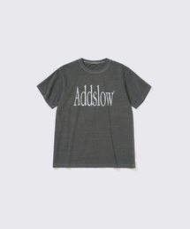ADDSLOW（アドスロー）の「Vintage Washed ADDSLOW T-Shirt (Charcoal) (1silk)（Tシャツ/カットソー）」