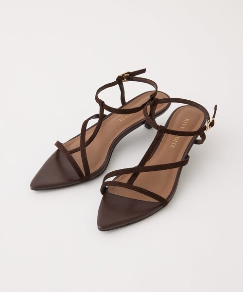 RIVE DROITE（リヴドロワ）の「予約【抜け感】ポインテッドラインサンダル（サンダル・レディース・ブルー/ブラック/ブラウン・MEDIUM/SMALL/LARGE）」の4枚目の写真