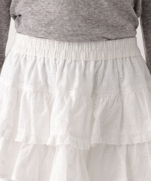 Heather(ヘザー)の「コットンレースフリルミニスカート 666420(スカート・レディース・アイボリー/ブラック・FREE)」の22枚目の写真