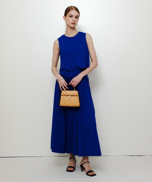LOULOU WILLOUGHBY(ルルウィルビー)の「【LOULOU WILLOUGHBY】コットンリネンスカラップヘムブラウス(シャツ/ブラウス・レディース・ブルー/ブラック・2)」の10枚目の写真