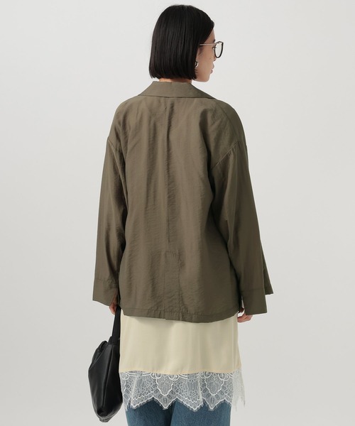 BAYFLOW（ベイフロー）の「[上品な透け感]シアージャケット（テーラードジャケット・レディース・ネイビー/ベージュ/カーキ・MEDIUM/SMALL）」の15枚目の写真