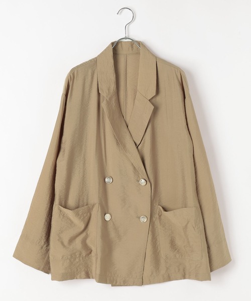 BAYFLOW（ベイフロー）の「[上品な透け感]シアージャケット（テーラードジャケット・レディース・ネイビー/ベージュ/カーキ・MEDIUM/SMALL）」の16枚目の写真