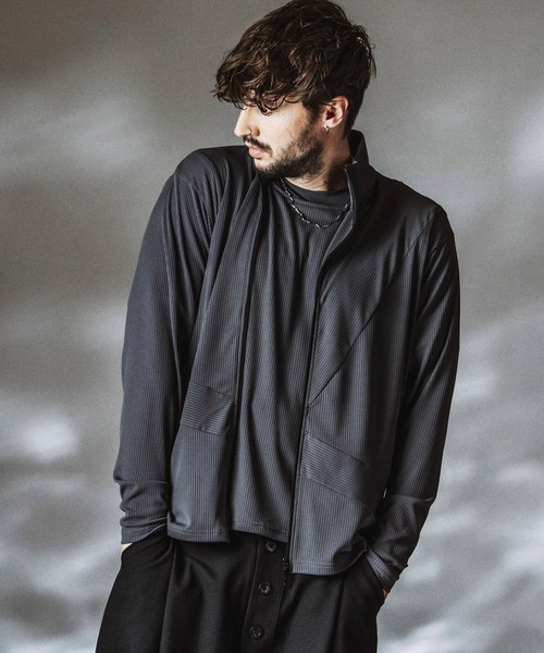 NO ID.(ノーアイディ)の「【NO ID.】Asymmetry ZIP Cardigan / アシンメトリージップカーディガン(カーディガン/ボレロ・メンズ・グレー/ホワイト/ブラック・ONE SIZE)」の15枚目の写真