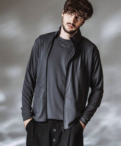 NO ID.(ノーアイディ)の「【NO ID.】Asymmetry ZIP Cardigan / アシンメトリージップカーディガン(カーディガン/ボレロ・メンズ・グレー/ホワイト/ブラック・ONE SIZE)」の20枚目の写真