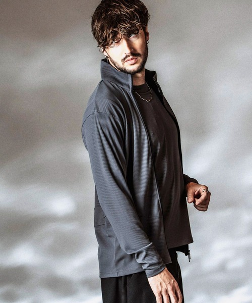 NO ID.(ノーアイディ)の「【NO ID.】Asymmetry ZIP Cardigan / アシンメトリージップカーディガン(カーディガン/ボレロ・メンズ・グレー/ホワイト/ブラック・ONE SIZE)」の22枚目の写真