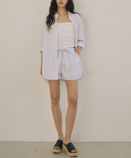 ACYM（アシーム）の「ボーイフレンドショートパンツ（その他パンツ・レディース・ホワイト/ブルー系その他/グレー系その他・FREE）」の6枚目の写真