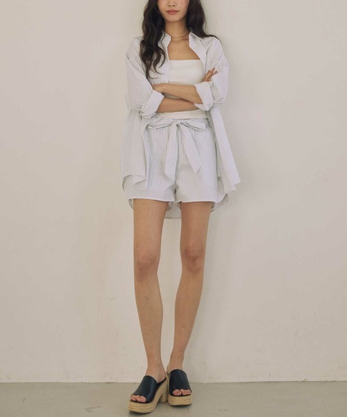 ACYM（アシーム）の「ボーイフレンドショートパンツ（その他パンツ・レディース・ホワイト/ブルー系その他/グレー系その他・FREE）」の5枚目の写真