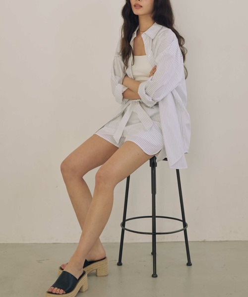 ACYM（アシーム）の「ボーイフレンドショートパンツ（その他パンツ・レディース・ホワイト/ブルー系その他/グレー系その他・FREE）」の7枚目の写真