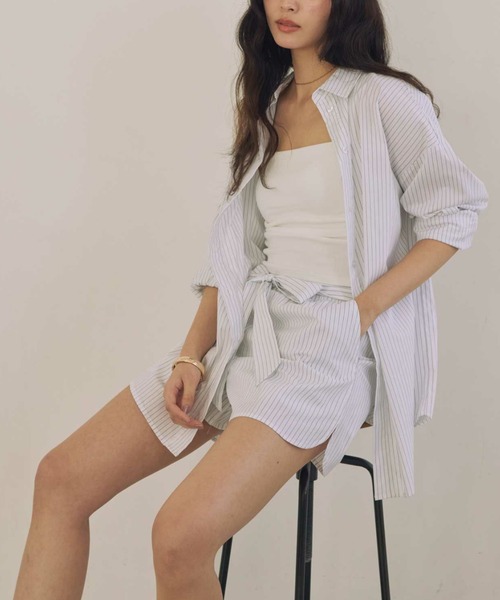 ACYM（アシーム）の「ボーイフレンドショートパンツ（その他パンツ・レディース・ホワイト/ブルー系その他/グレー系その他・FREE）」の8枚目の写真