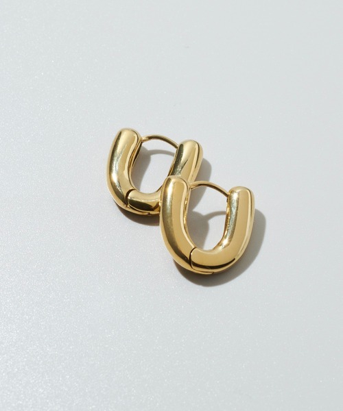 GOLDY(ゴールディ)の「【金属アレルギー軽減】プランプ フープ ワンタッチ ステンレス ピアス(ピアス(両耳用)・レディース・シルバー/ゴールド・FREE)」の7枚目の写真