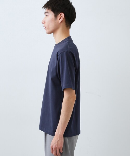 THE SHOP TK (ザ ショップ ティーケー )の「【ジャケットインにおすすめ】ビジネス半袖Tシャツ 洗濯機OK/襟高(Tシャツ/カットソー・メンズ・ライトグレー/ネイビー/オフホワイト・04/01/02/03)」の17枚目の写真
