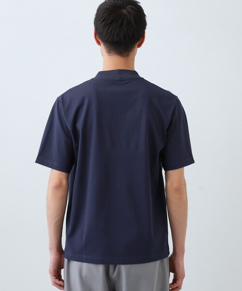 THE SHOP TK (ザ ショップ ティーケー )の「【ジャケットインにおすすめ】ビジネス半袖Tシャツ 洗濯機OK/襟高(Tシャツ/カットソー・メンズ・ライトグレー/ネイビー/オフホワイト・04/01/02/03)」の18枚目の写真