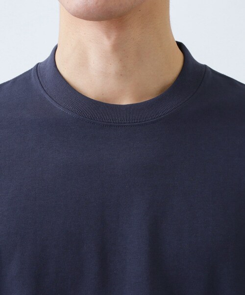 THE SHOP TK (ザ ショップ ティーケー )の「【ジャケットインにおすすめ】ビジネス半袖Tシャツ 洗濯機OK/襟高(Tシャツ/カットソー・メンズ・ライトグレー/ネイビー/オフホワイト・04/01/02/03)」の19枚目の写真
