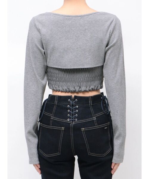 EATME（イートミー）の「BIGリボンキャミアンサンブル（シャツ/ブラウス・レディース・オフホワイト/ピンク/グレー・FREE）」の20枚目の写真