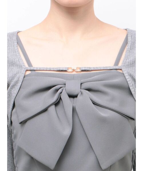 EATME（イートミー）の「BIGリボンキャミアンサンブル（シャツ/ブラウス・レディース・オフホワイト/ピンク/グレー・FREE）」の21枚目の写真