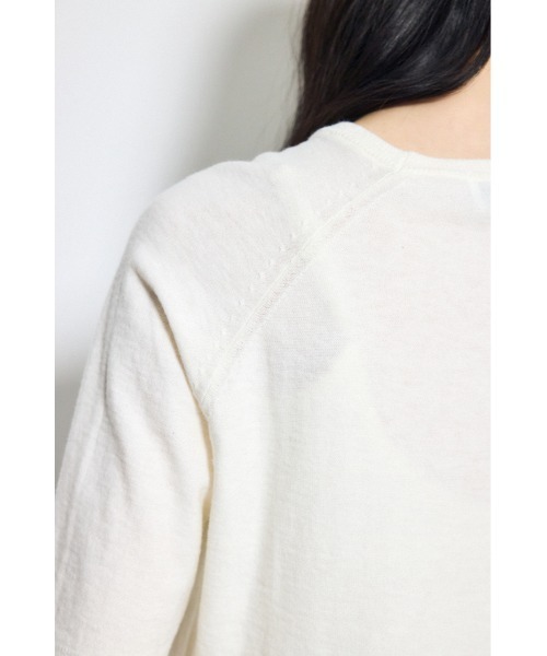 AZUL by moussy(アズールバイマウジー)の「カシミヤミックスハーフスリーブニット(ニット/セーター・レディース・ブラック/ブラック系その他/ライトイエロー/オフホワイト・SMALL/MEDIUM)」の7枚目の写真