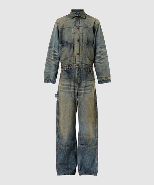 SUGARHILL(シュガーヒル)の「FADED MODERN DENIM JUMPSUITS(つなぎ/オールインワン・メンズ・インディゴブルー・2)」の1枚目の写真