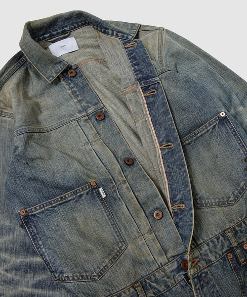 SUGARHILL(シュガーヒル)の「FADED MODERN DENIM JUMPSUITS(つなぎ/オールインワン・メンズ・インディゴブルー・2)」の3枚目の写真
