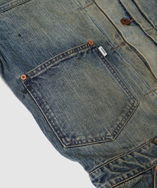 SUGARHILL(シュガーヒル)の「FADED MODERN DENIM JUMPSUITS(つなぎ/オールインワン・メンズ・インディゴブルー・2)」の6枚目の写真