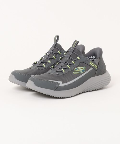 SKECHERS(スケッチャーズ)の「SKECHERS スケッチャーズ SWIFT FIT スウィフトフィット BOUNDER-DURIN【軽量】メンズスニーカー スリッポン(バウンダー) 8790255(スニーカー・メンズ・ブラック×ホワイト/チャコールグレー・25.0cm/25.5cm/26.0cm/26.5cm/27.0cm/27.5cm/28.0cm/29.0cm)」の2枚目の写真