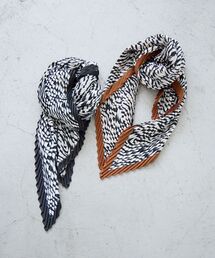 le.coeur blanc | 《WEB限定アイテム》ゼブラプリントプリーツスカーフ(バンダナ/スカーフ)