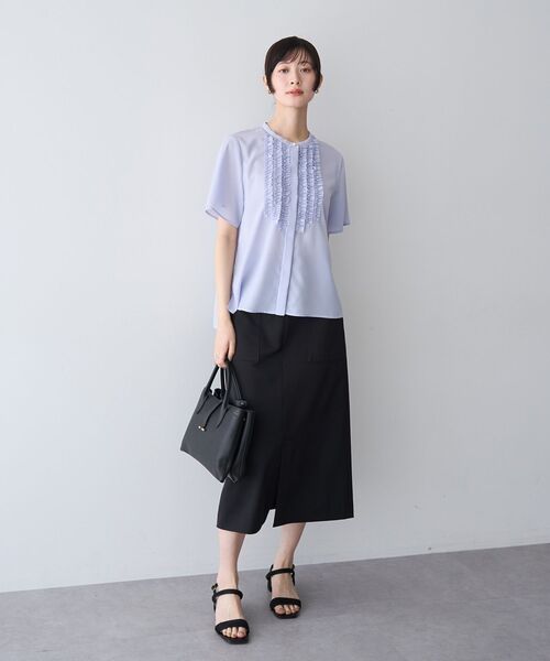 YECCA VECCA(イェッカヴェッカ)の「ドライタッチナロースカート【セットアップ対応】(スカート・レディース・ブラック/ブラウン/ライトベージュ・S/M)」の14枚目の写真