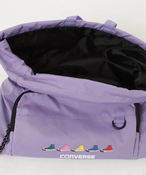 CONVERSE(コンバース)の「【CONVERSE/コンバース】SNEAKERS PRINT NAPSACK ナップサック(バックパック/リュック・メンズ・ブラック/オフホワイト/ライトパープル/ホワイト・FREE)」の7枚目の写真