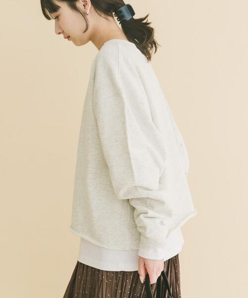 ITEMS URBANRESEARCH（アイテムズ アーバンリサーチ）の「ボートネックスウェット（スウェット・レディース・ミント/ライトグレー/チャコールグレー・FREE）」の2枚目の写真