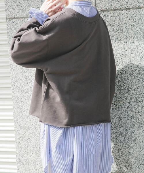 ITEMS URBANRESEARCH（アイテムズ アーバンリサーチ）の「ボートネックスウェット（スウェット・レディース・ミント/ライトグレー/チャコールグレー・FREE）」の12枚目の写真