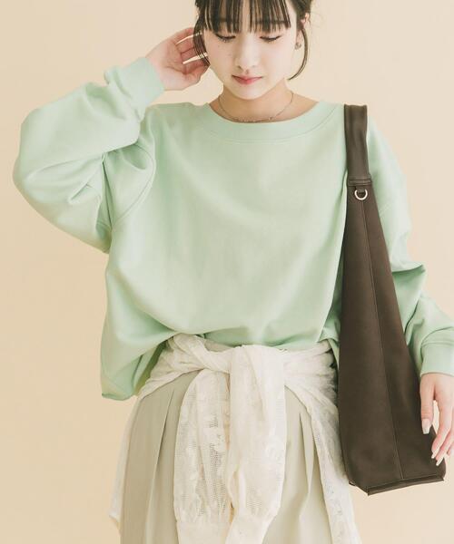 ITEMS URBANRESEARCH（アイテムズ アーバンリサーチ）の「ボートネックスウェット（スウェット・レディース・ミント/ライトグレー/チャコールグレー・FREE）」の19枚目の写真