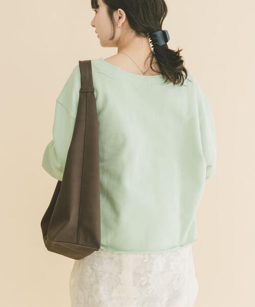 ITEMS URBANRESEARCH（アイテムズ アーバンリサーチ）の「ボートネックスウェット（スウェット・レディース・ミント/ライトグレー/チャコールグレー・FREE）」の20枚目の写真