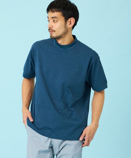 EDWIN（エドウィン）の「EDWIN エドウィン デニスラ モックネックTシャツ 半袖（Tシャツ/カットソー・メンズ・ネイビー/グレー/チャコールグレー/ホワイト・SMALL/MEDIUM/LARGE/X-LARGE）」の4枚目の写真