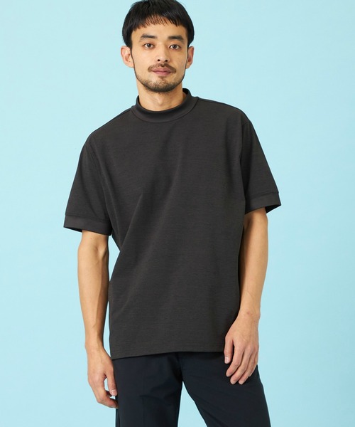 EDWIN（エドウィン）の「EDWIN エドウィン デニスラ モックネックTシャツ 半袖（Tシャツ/カットソー・メンズ・ネイビー/グレー/チャコールグレー/ホワイト・SMALL/MEDIUM/LARGE/X-LARGE）」の3枚目の写真